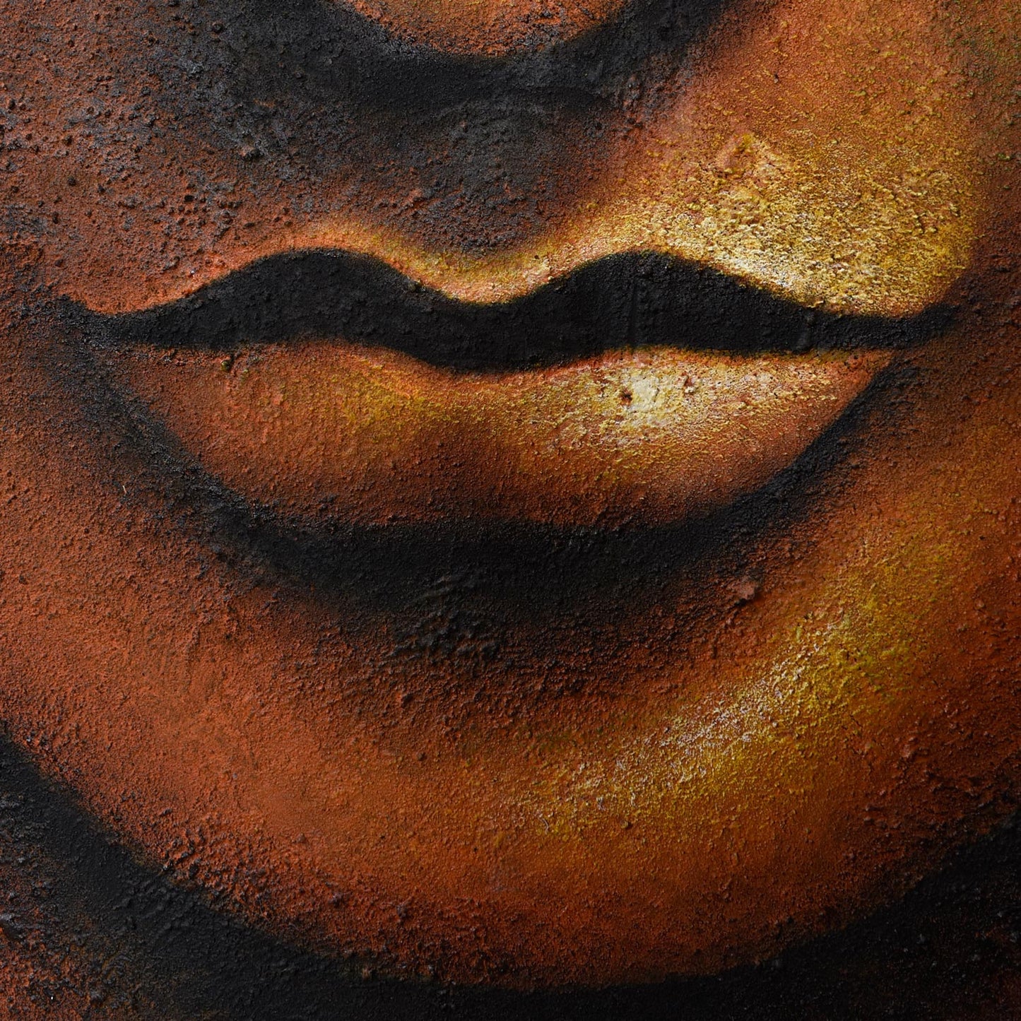 Large Textured Buddha Painting 2 Meters Tall
