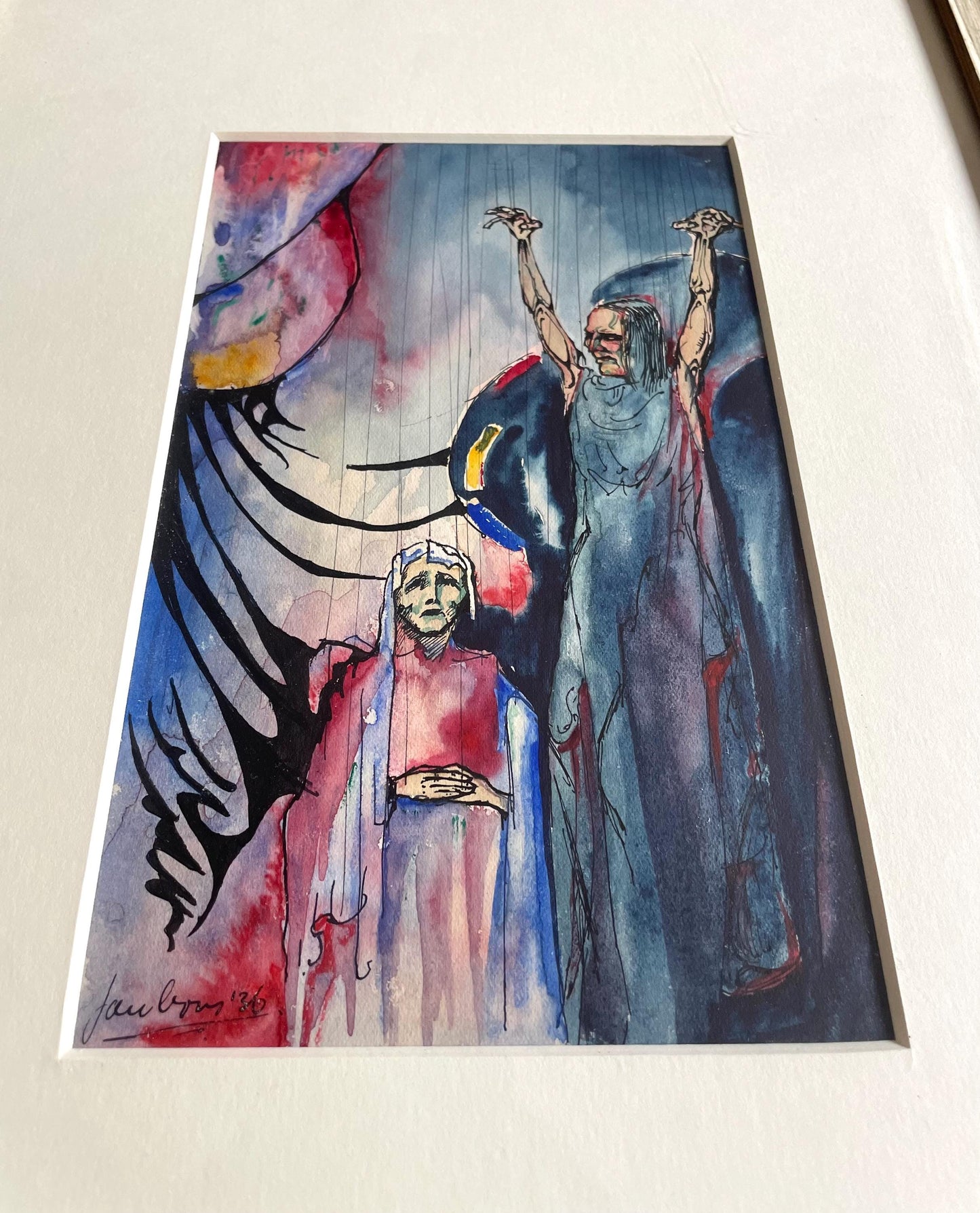 Original 1936 European Dutch Expressionist Signed Painting