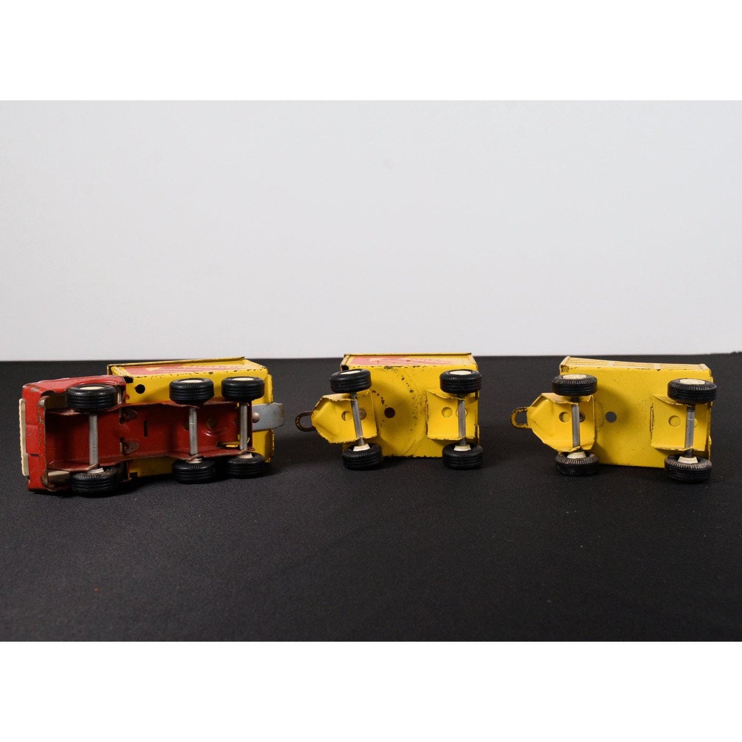 Tonka 1970s Metal Delivery Truck with Trailer and Extra Farm Trailer