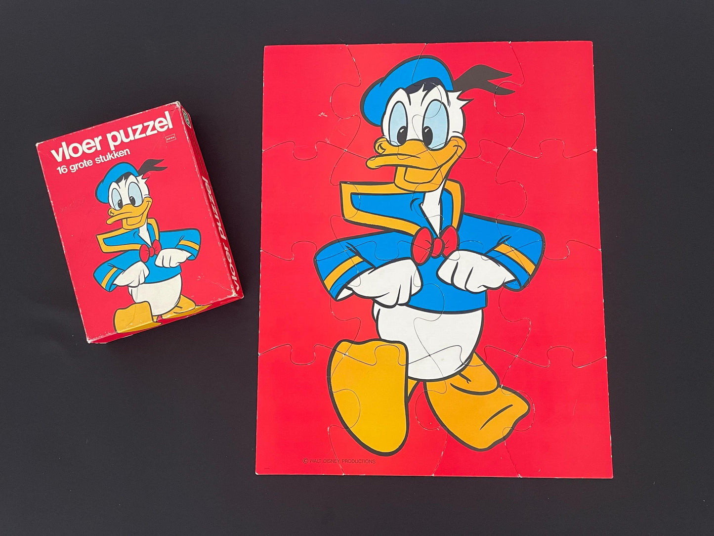Vintage 1980s Mickey Mouse and Donald Duck Disney Puzzles Hema Vloer Puzzels