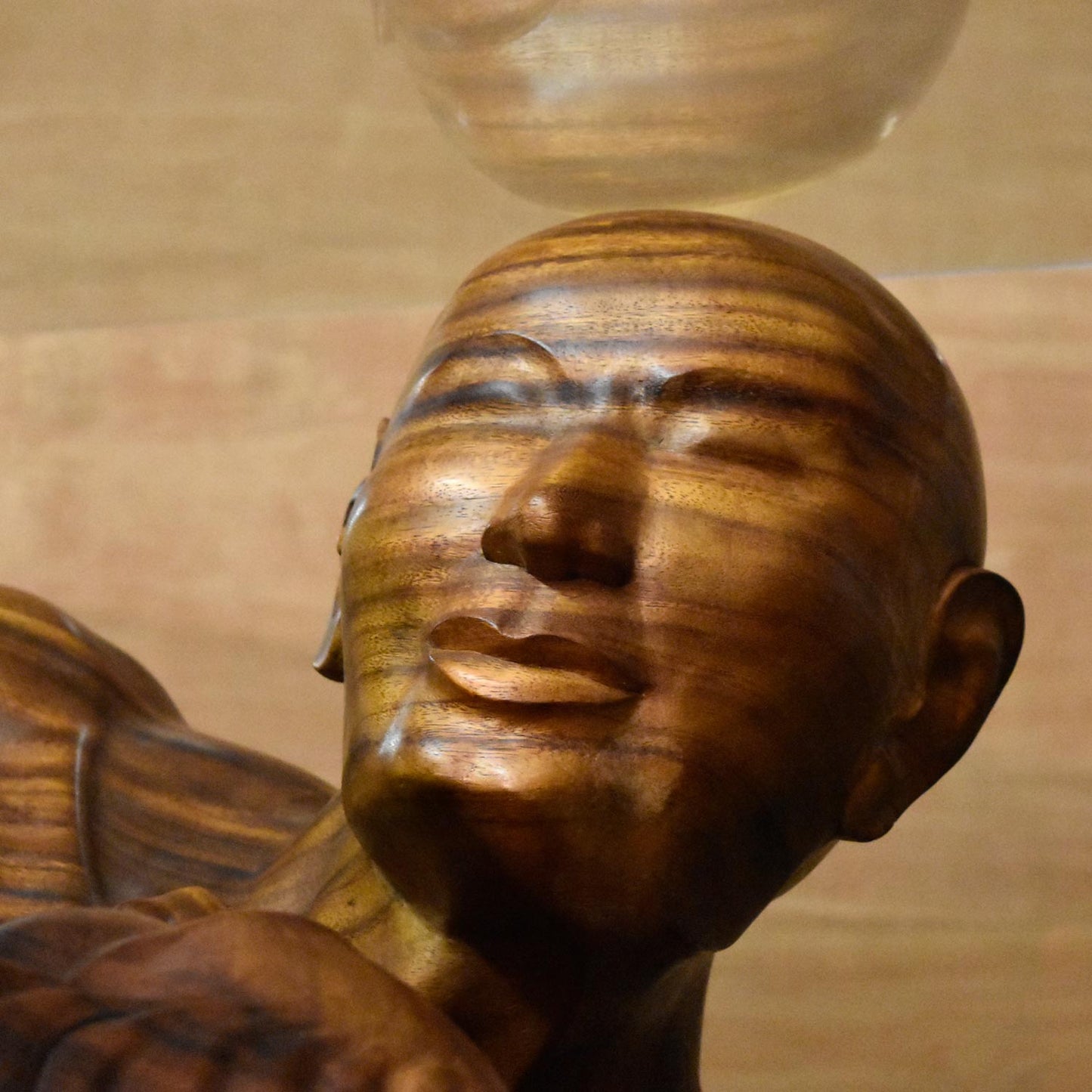 Massive Hand Carved Monkey Pod Exotic Hardwood Lovers Embrace Coffee Table