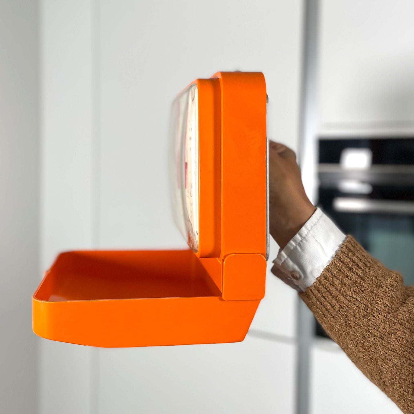 Vintage Orange Vendex German Wall Mounting Kitchen Scale Keukenweegschaal