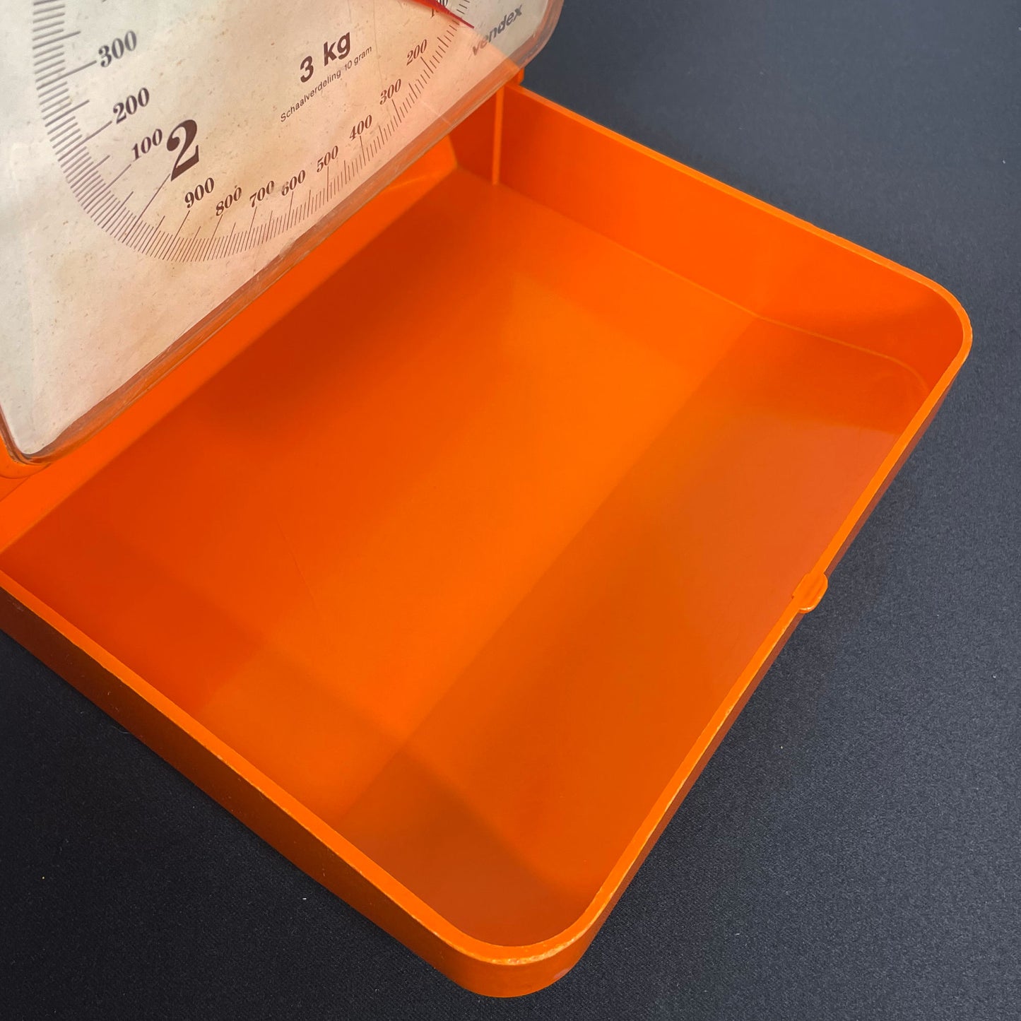 Vintage Orange Vendex German Wall Mounting Kitchen Scale Keukenweegschaal