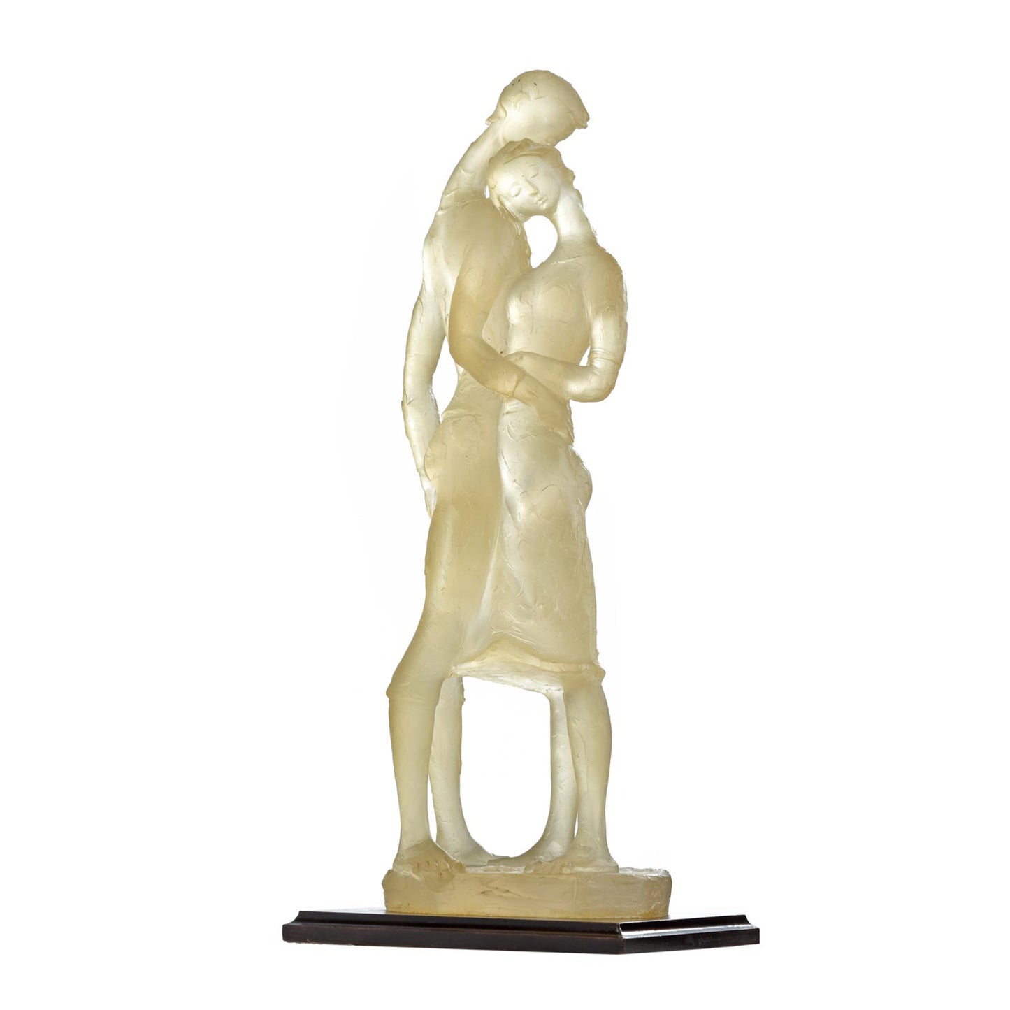René Lalique Style Signed Resin Sculpture of Two Lovers 81cm Tall