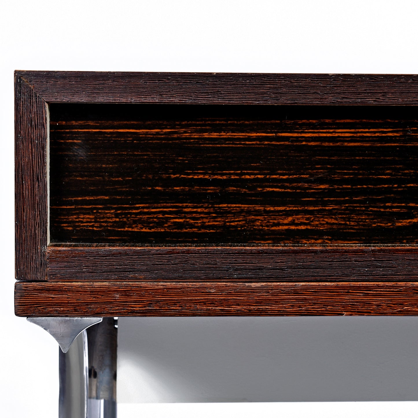 Raymond Loewy DF-2000 Chrome Red Plastic Drawer TV Stereo Console
