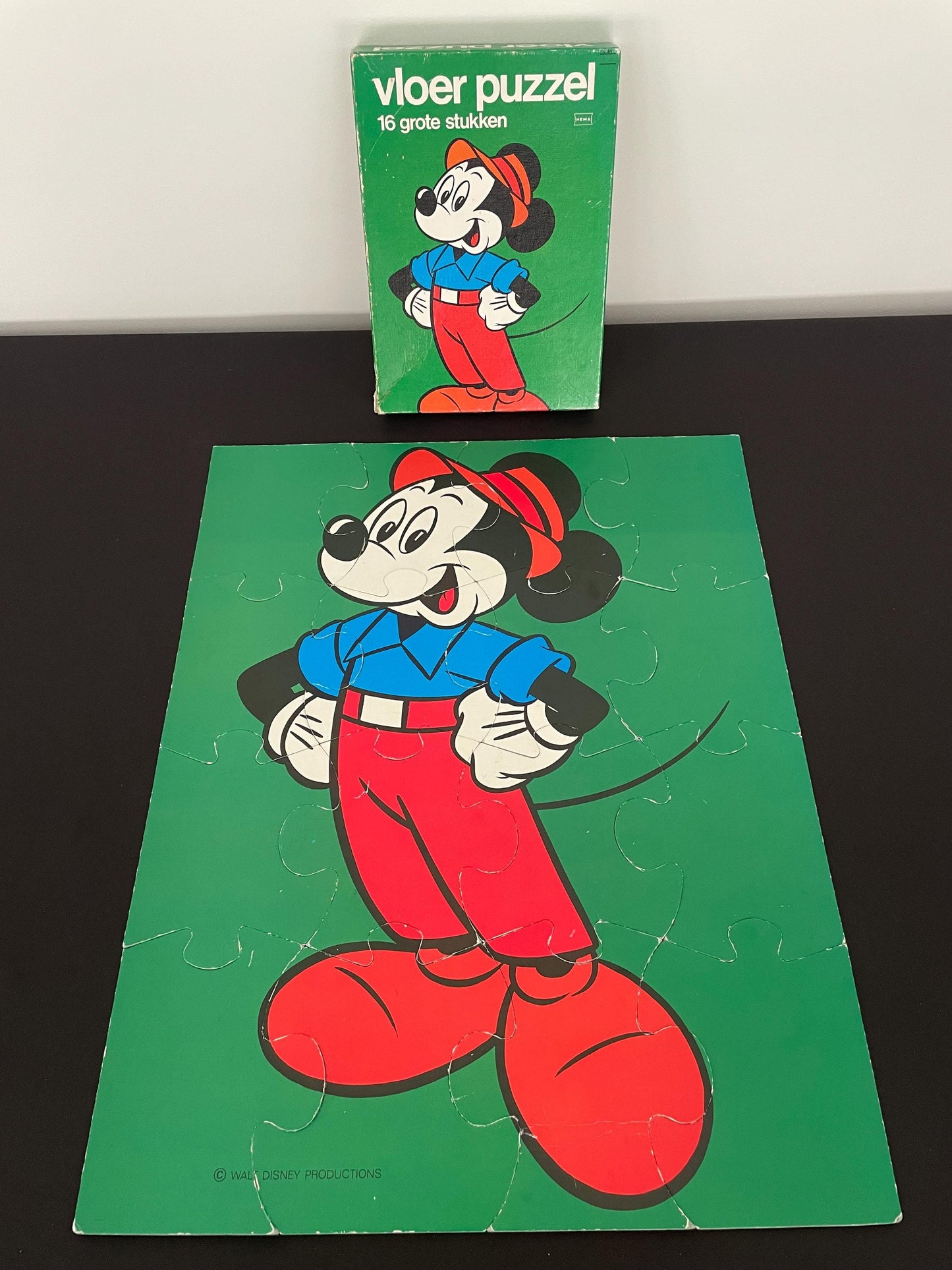 Vintage 1980s Mickey Mouse and Donald Duck Disney Puzzles Hema Vloer Puzzels