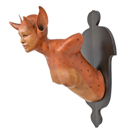Daniel Painter Fantasy Creature Female Bust Wall Mounted Sculpture