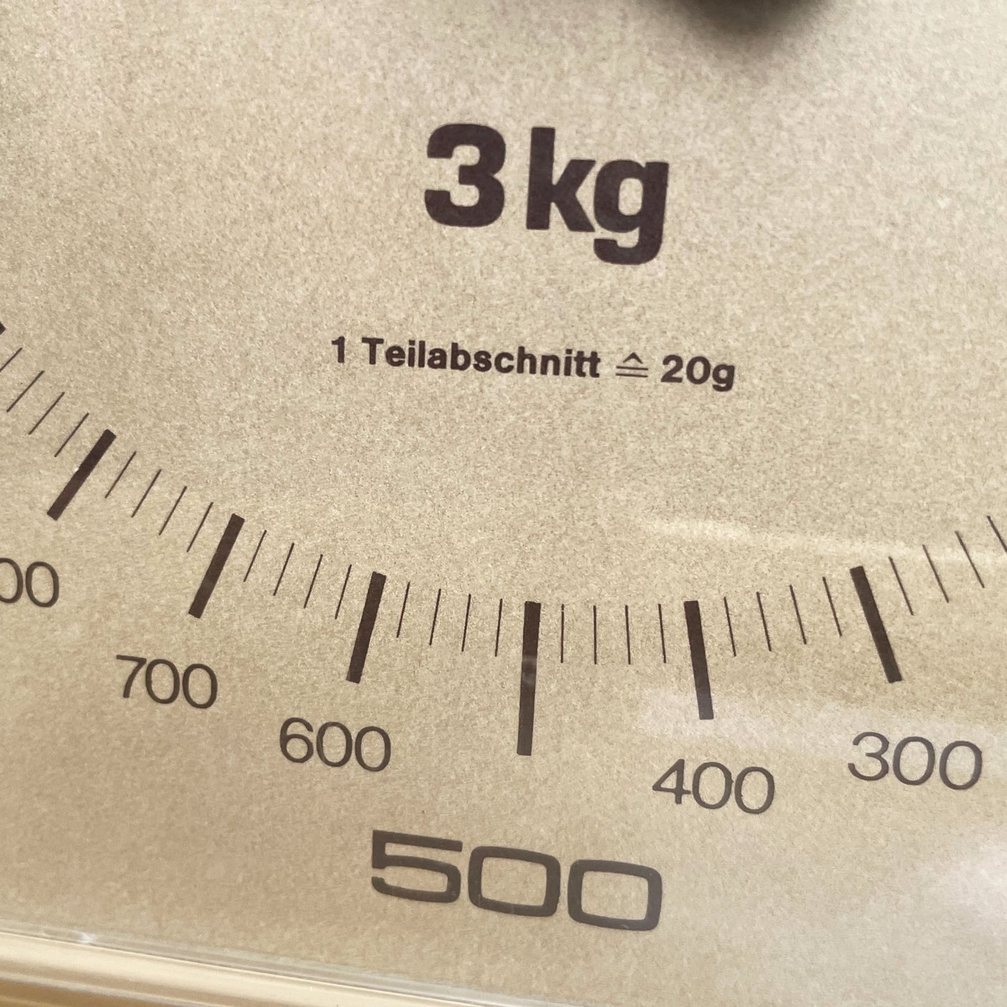 Vintage Soehnle Beige Duitse Keukenweegschaal voor Wandmontage
