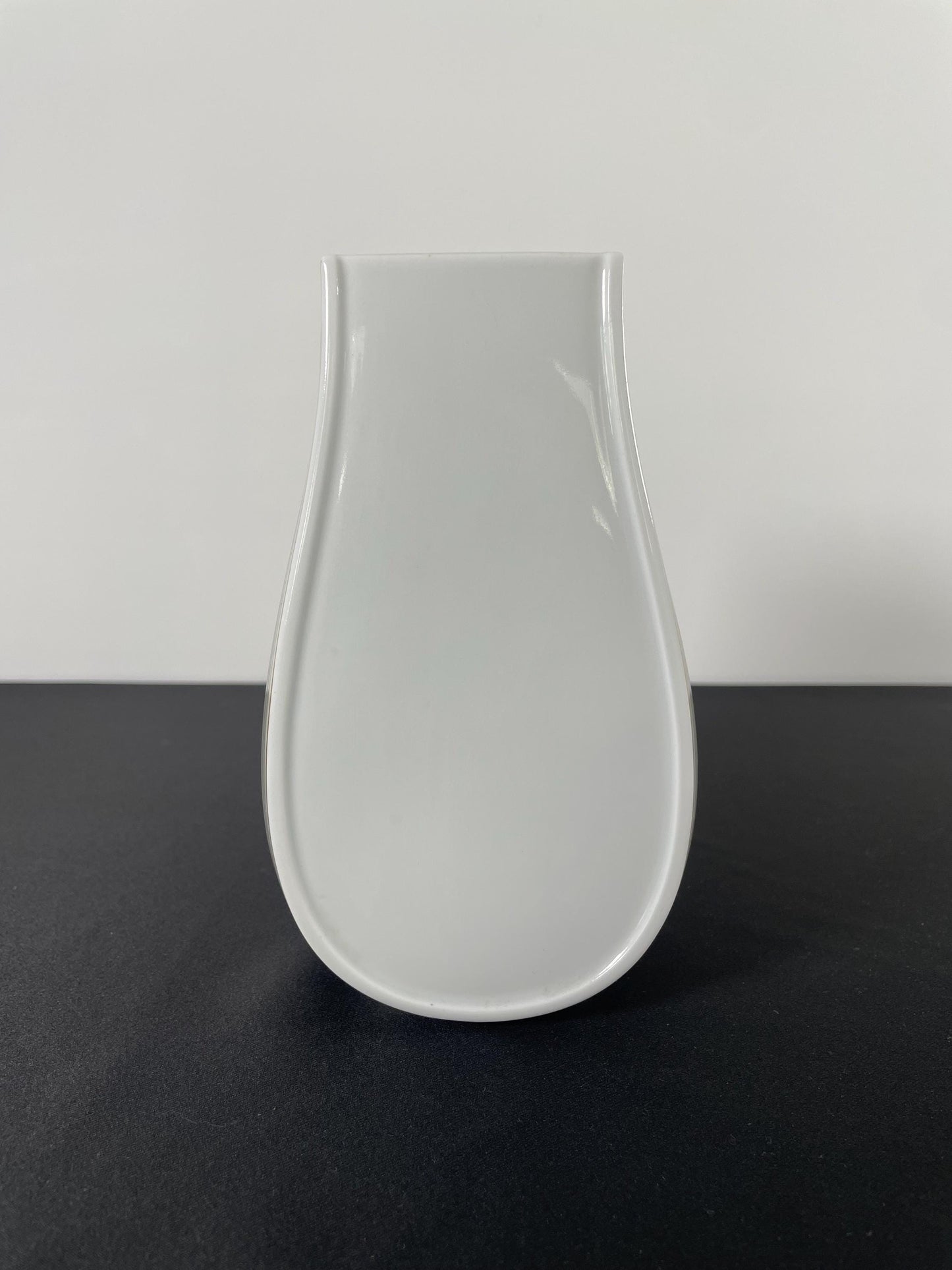 1980s Gray and Red with Gold Stripe Rosenthal Vase By Christa Goltz Keramische Vaas