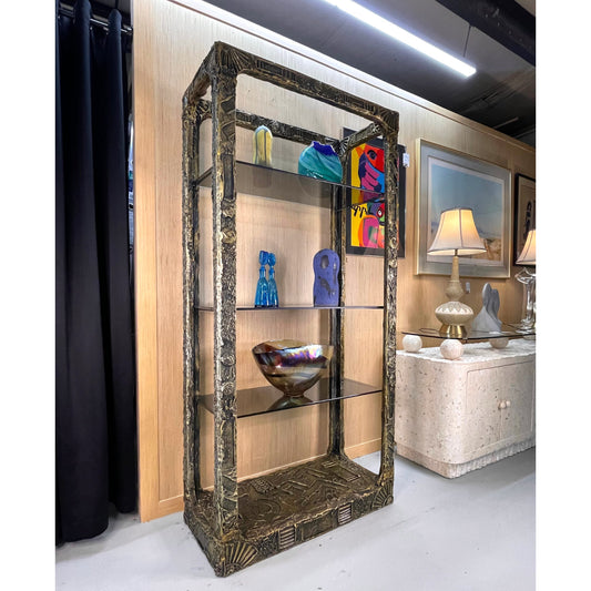 Adrian Pearsall for Craft Associates Brutalist Etagere Display Shelves