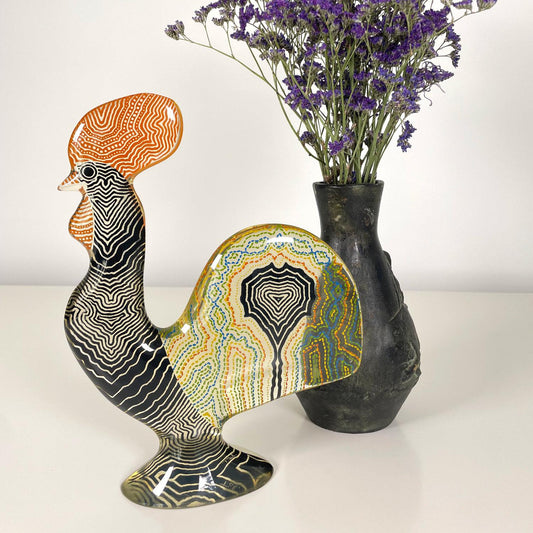 Abraham Palatnik Acrylic Rooster Haan Figurine