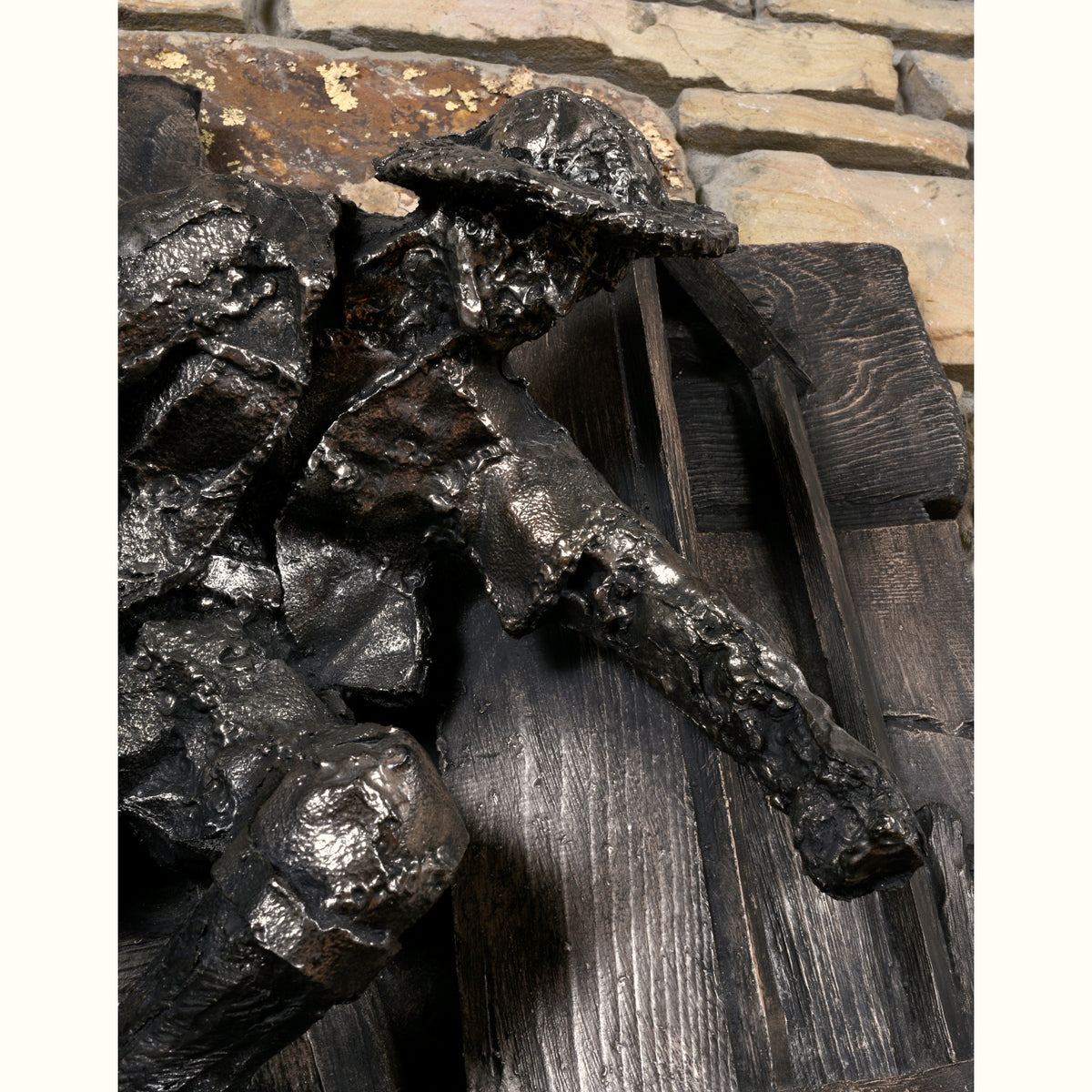 Vintage Finesse Originals Brutalistische Visser Wandsculptuur in Nautische Coastal Stijl