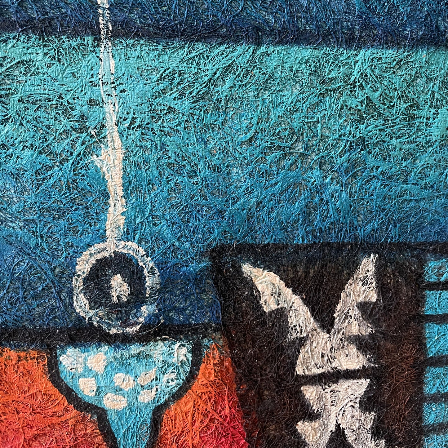 Twee schilderijen uit het midden van de 20e eeuw van B. Long