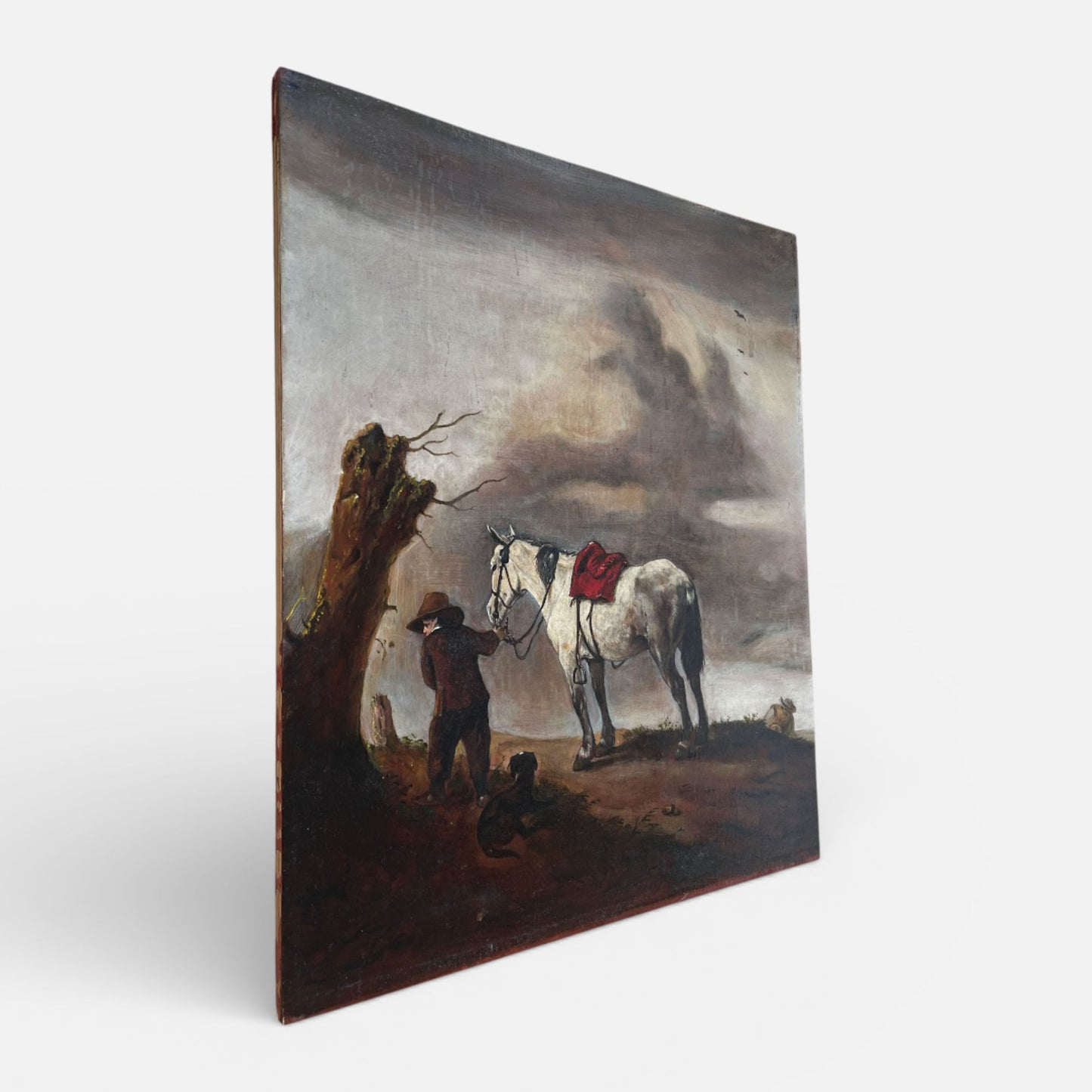 Reproductie van George Boellaard van het olieverfschilderij 'Grijze Paard' van Wouwermans