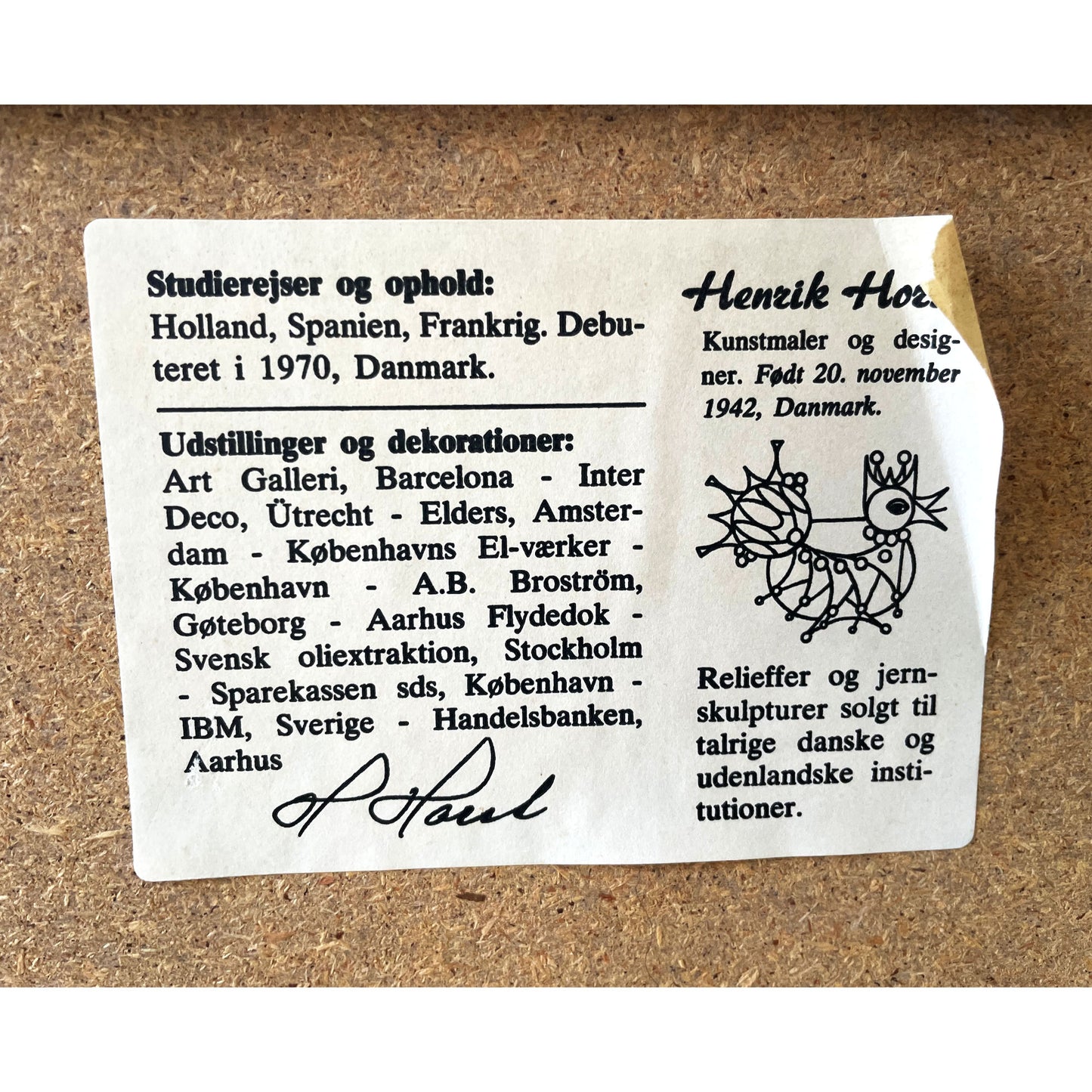 Henrik Horst Jaren 70 Deens Brutalistische Metalen Wandsculptuur