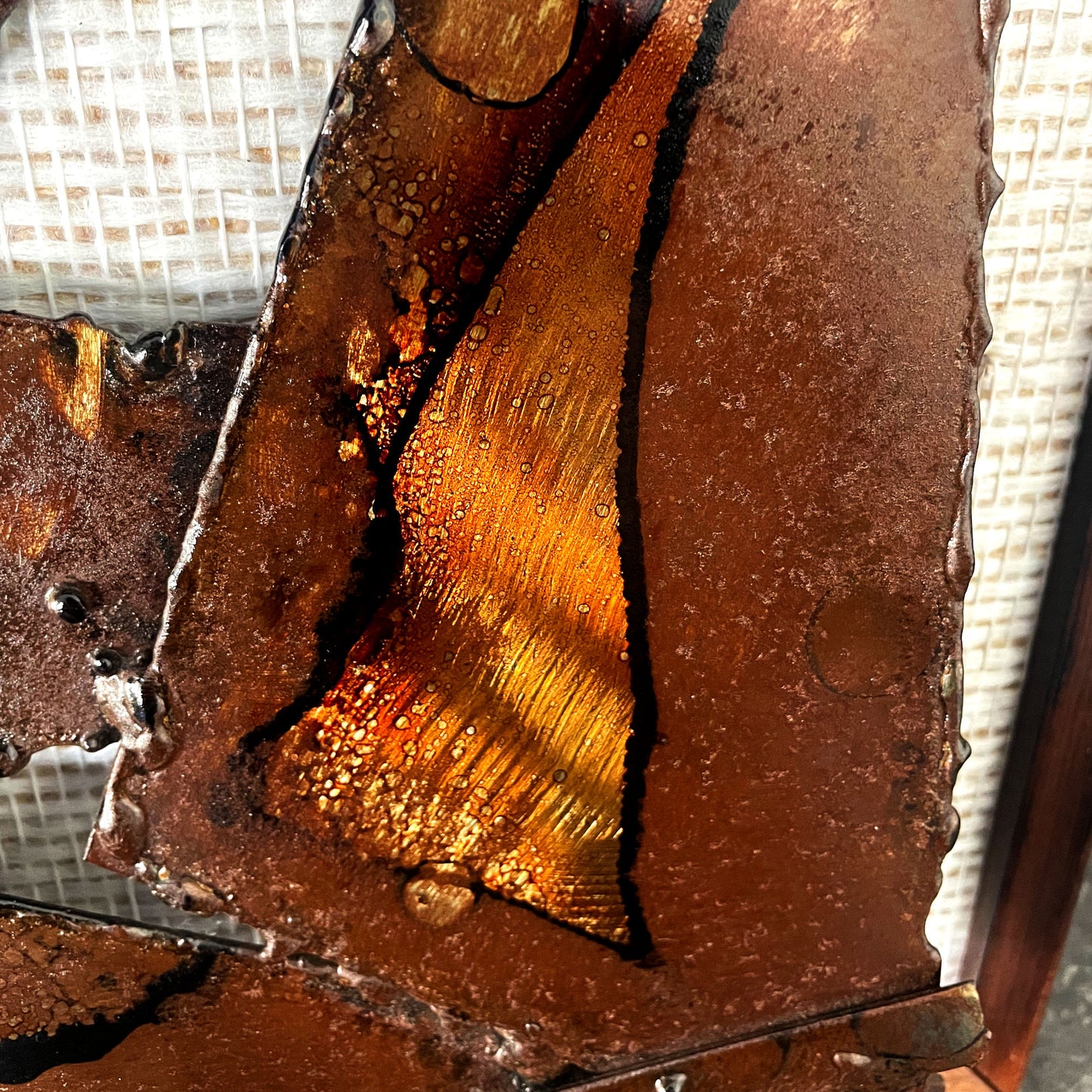 Henrik Horst Jaren 70 Deens Brutalistische Metalen Wandsculptuur