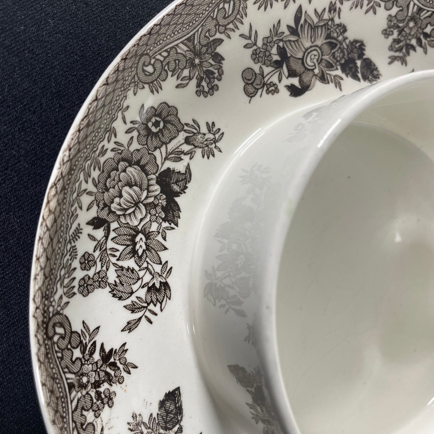Wedgwood Fazanten Keramische Witte en Bruine Boterschaal