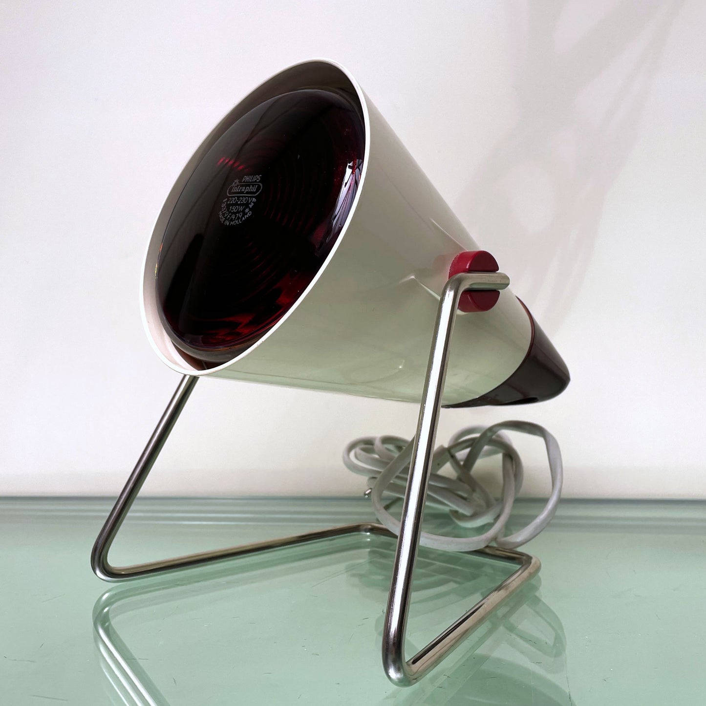Vintage Jaren 60 Philips Infraphil HP 3603 Infraroodlamp met Doos en Handleiding