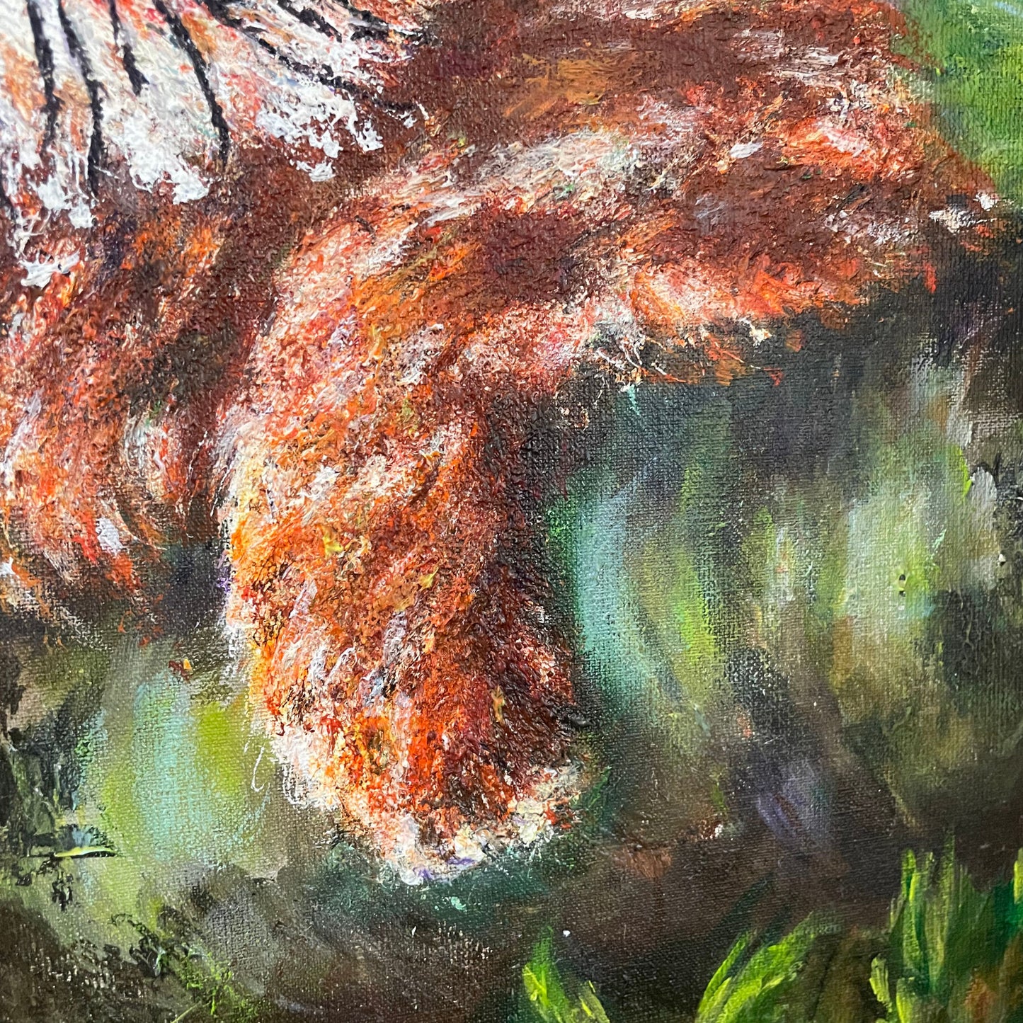 Oranje kat schilderij van de Nederlandse kunstenaar Irene van Genderen-van de Wilt