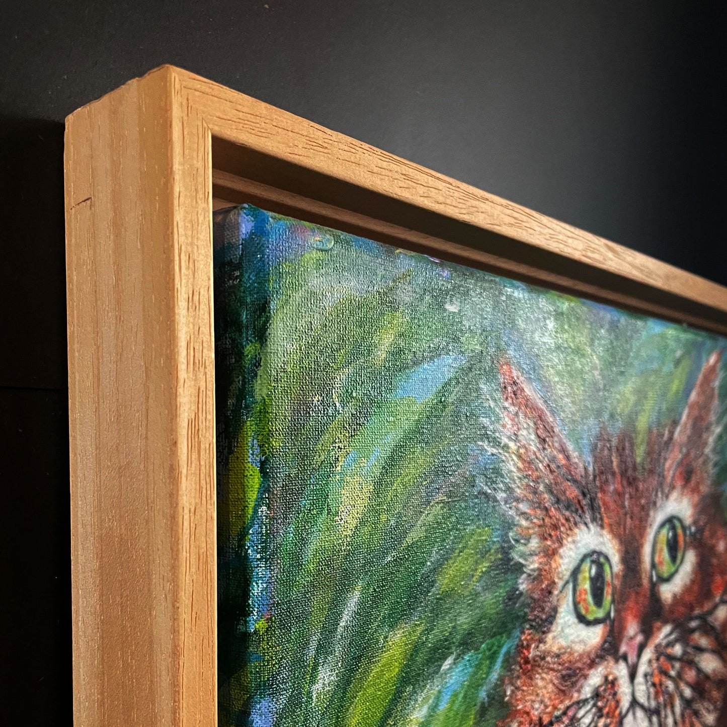 Oranje kat schilderij van de Nederlandse kunstenaar Irene van Genderen-van de Wilt