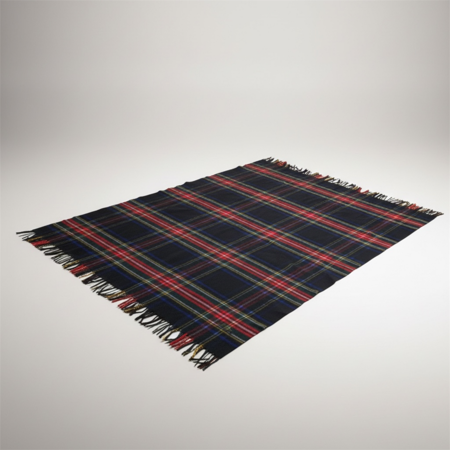 Johnston's of Elgin Scotland Luxe Plaid Tartan Deken van 100% Wol