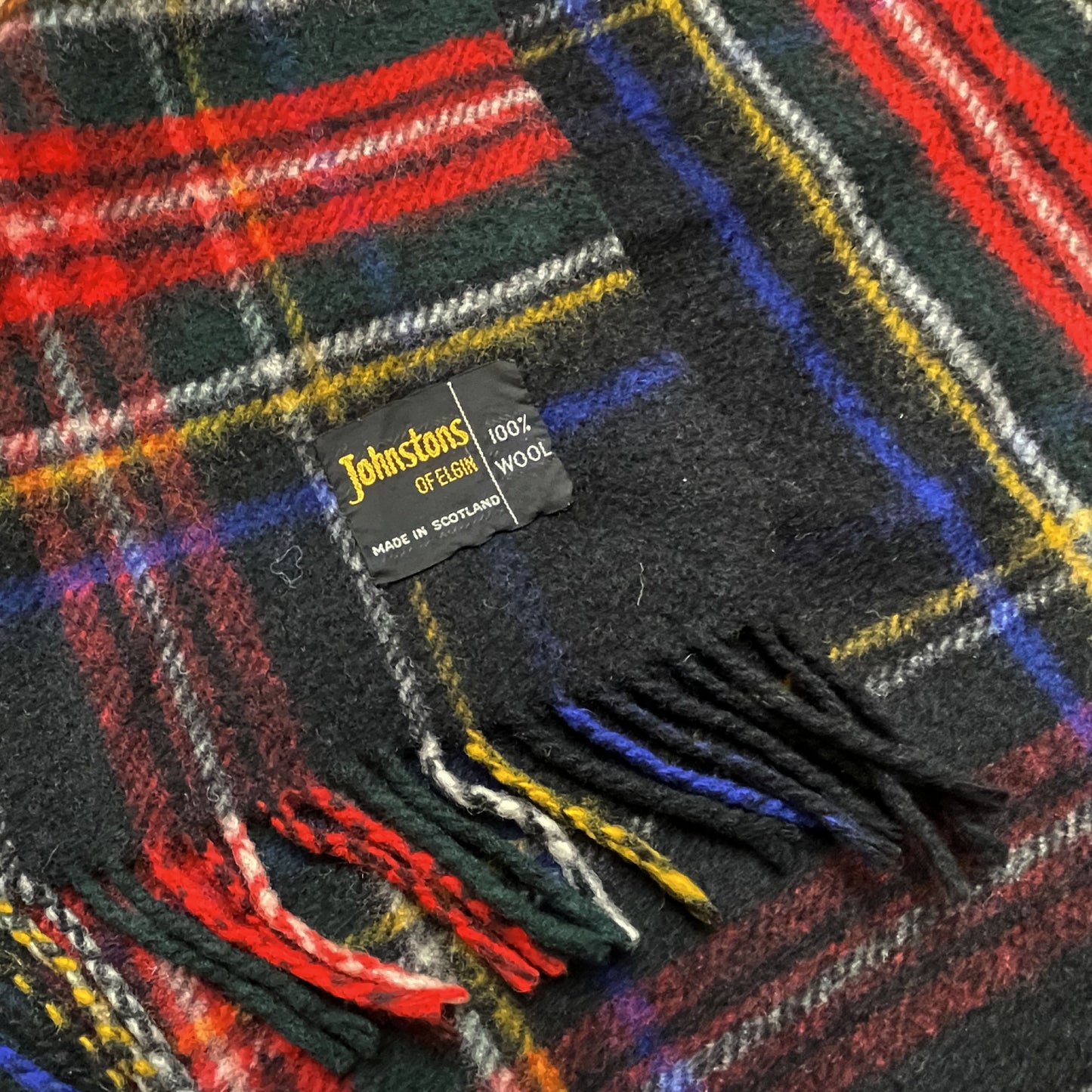 Johnston's of Elgin Scotland Luxe Plaid Tartan Deken van 100% Wol