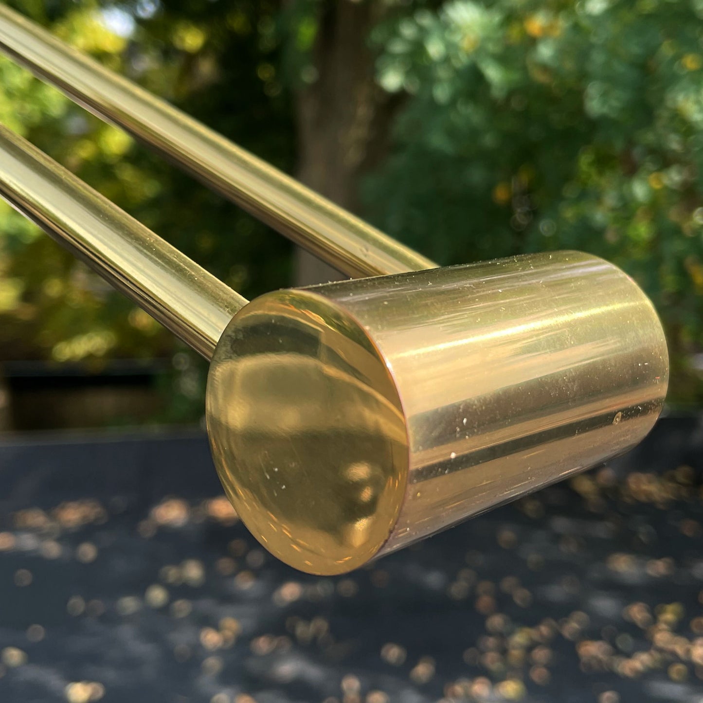 Vintage verstelbare messing vloerlamp met dimmer