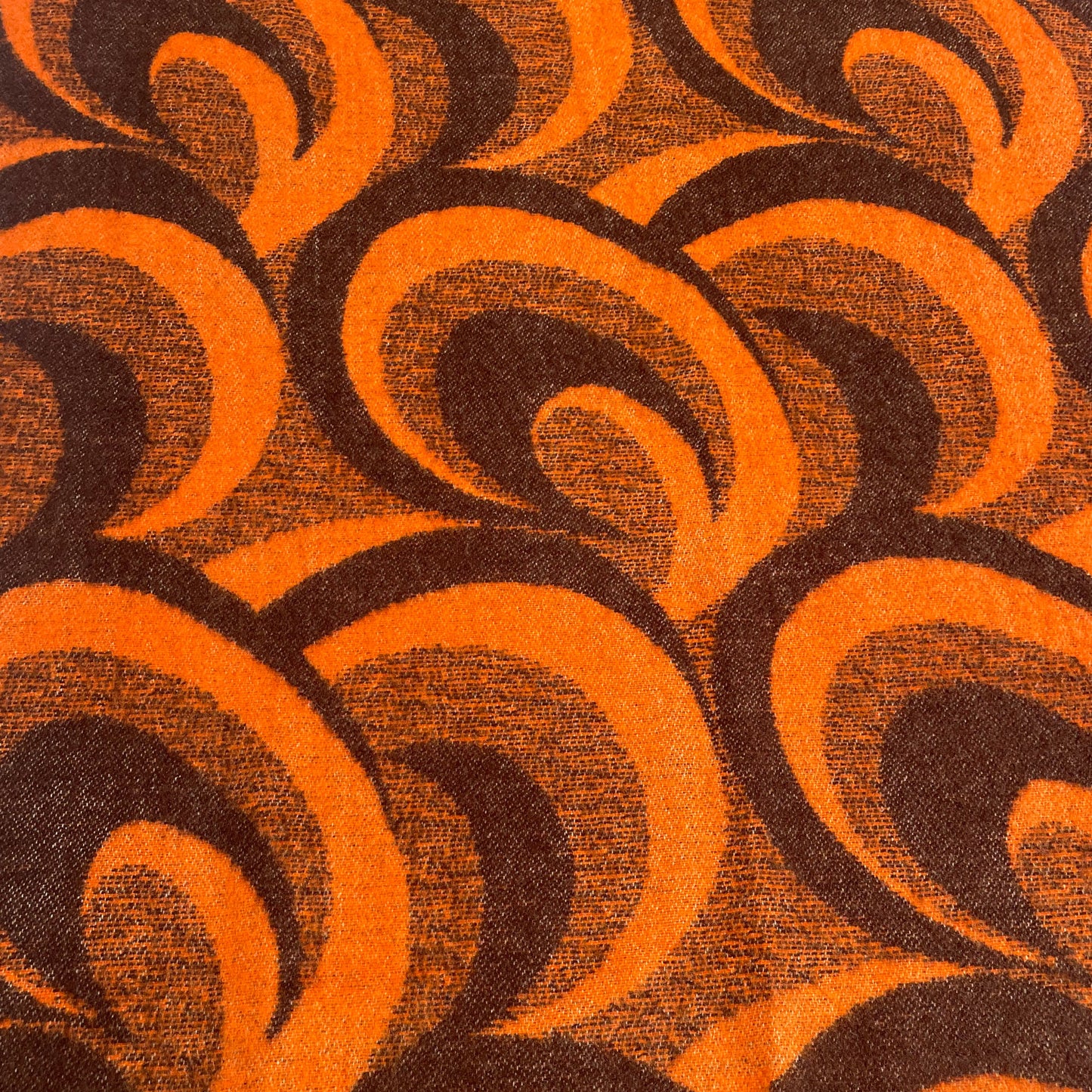 Aabe Vintage Wollen Deken Jaren 70 Oranje en Bruine