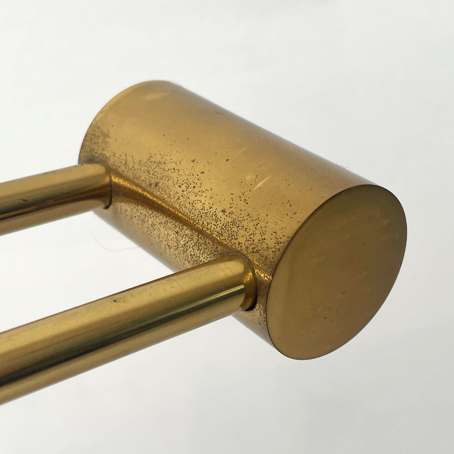 Vintage verstelbare messing vloerlamp met dimmer
