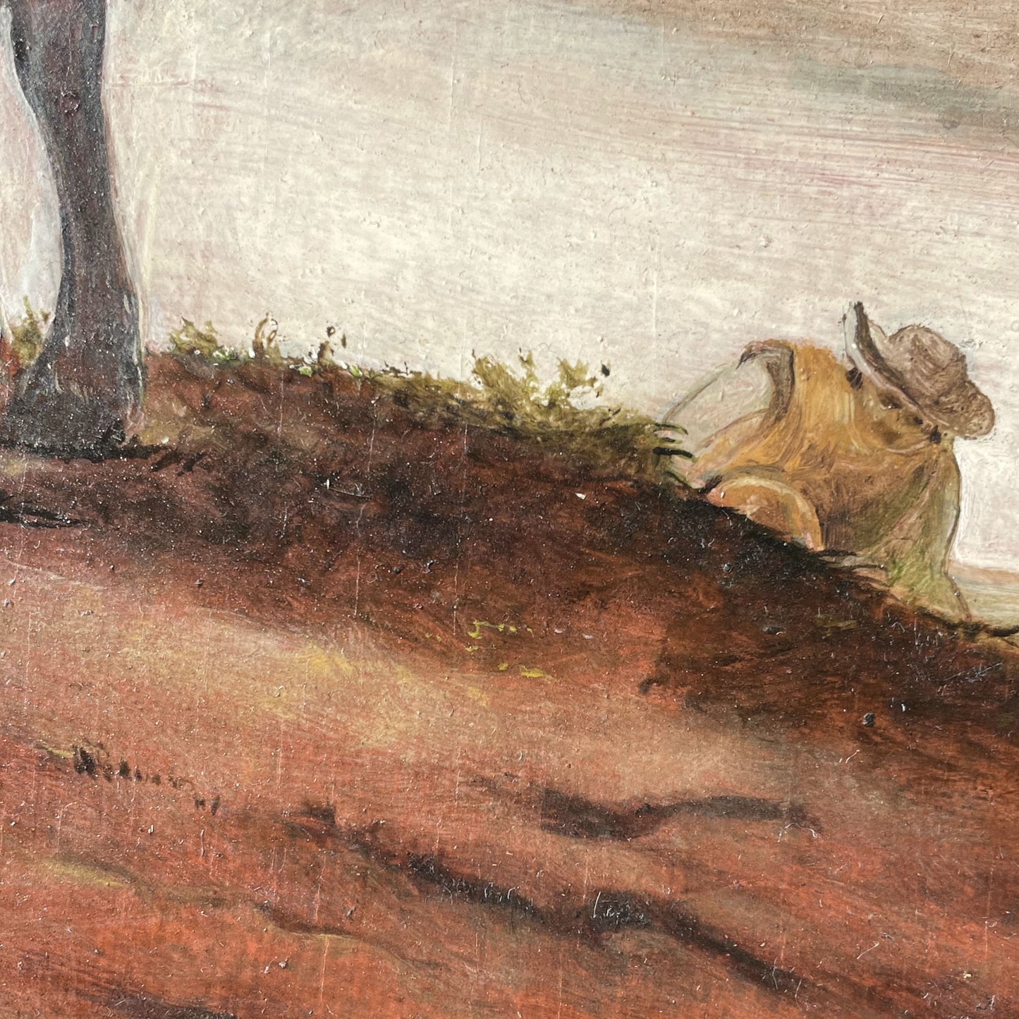 Reproductie van George Boellaard van het olieverfschilderij 'Grijze Paard' van Wouwermans