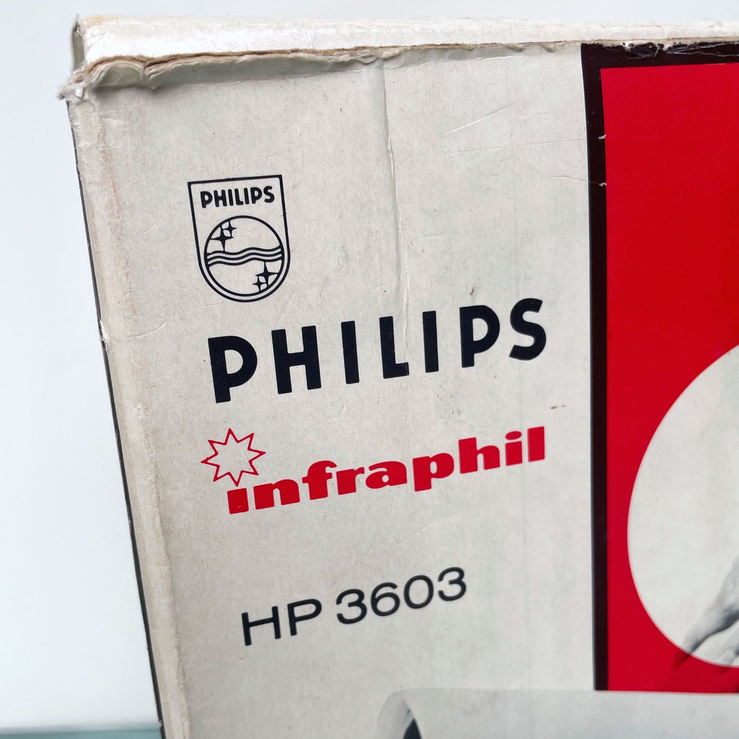 Vintage Jaren 60 Philips Infraphil HP 3603 Infraroodlamp met Doos en Handleiding