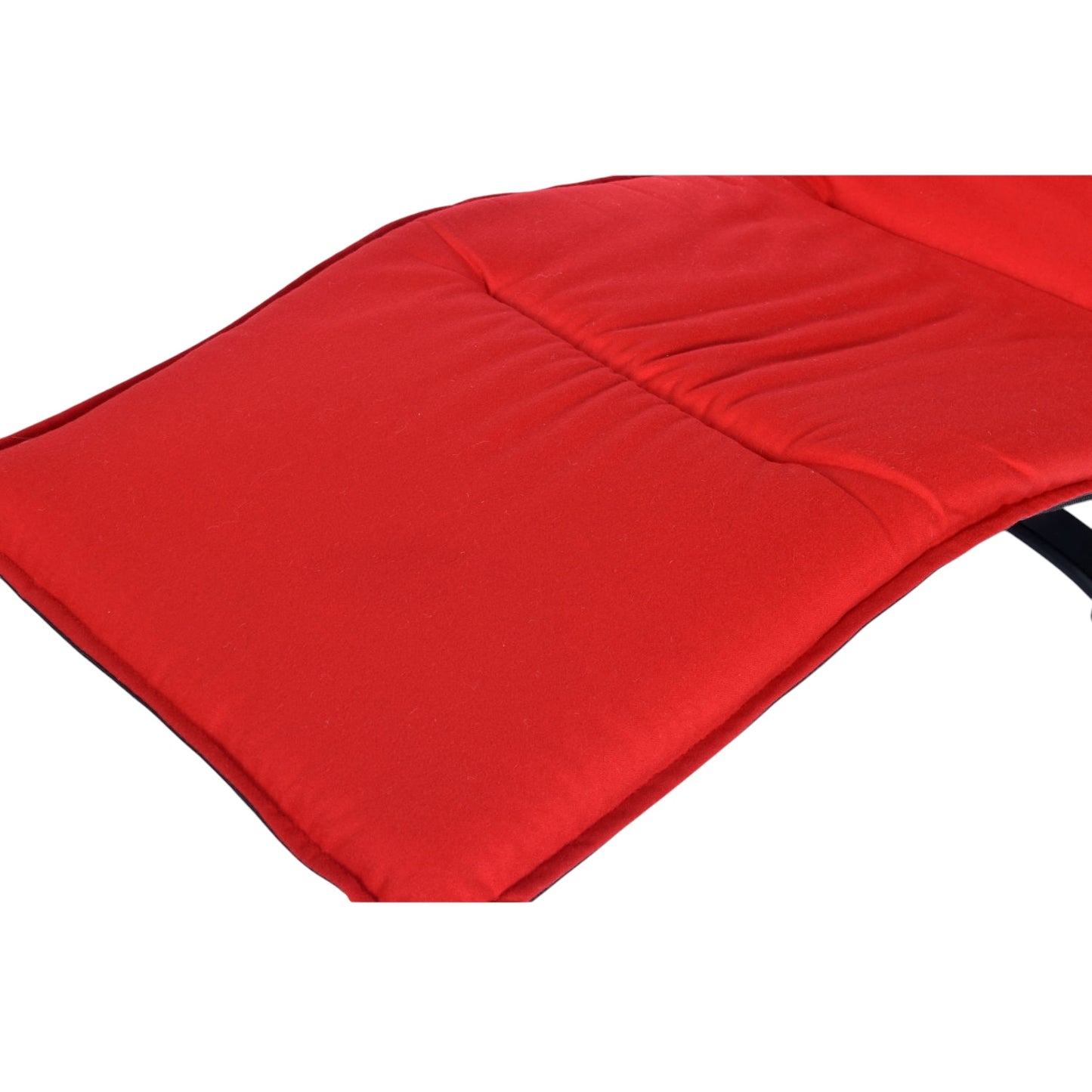 Westnofa Norwegian Black Leather and Red Wool Reversible Scandinavian Modern Chaise Lounge