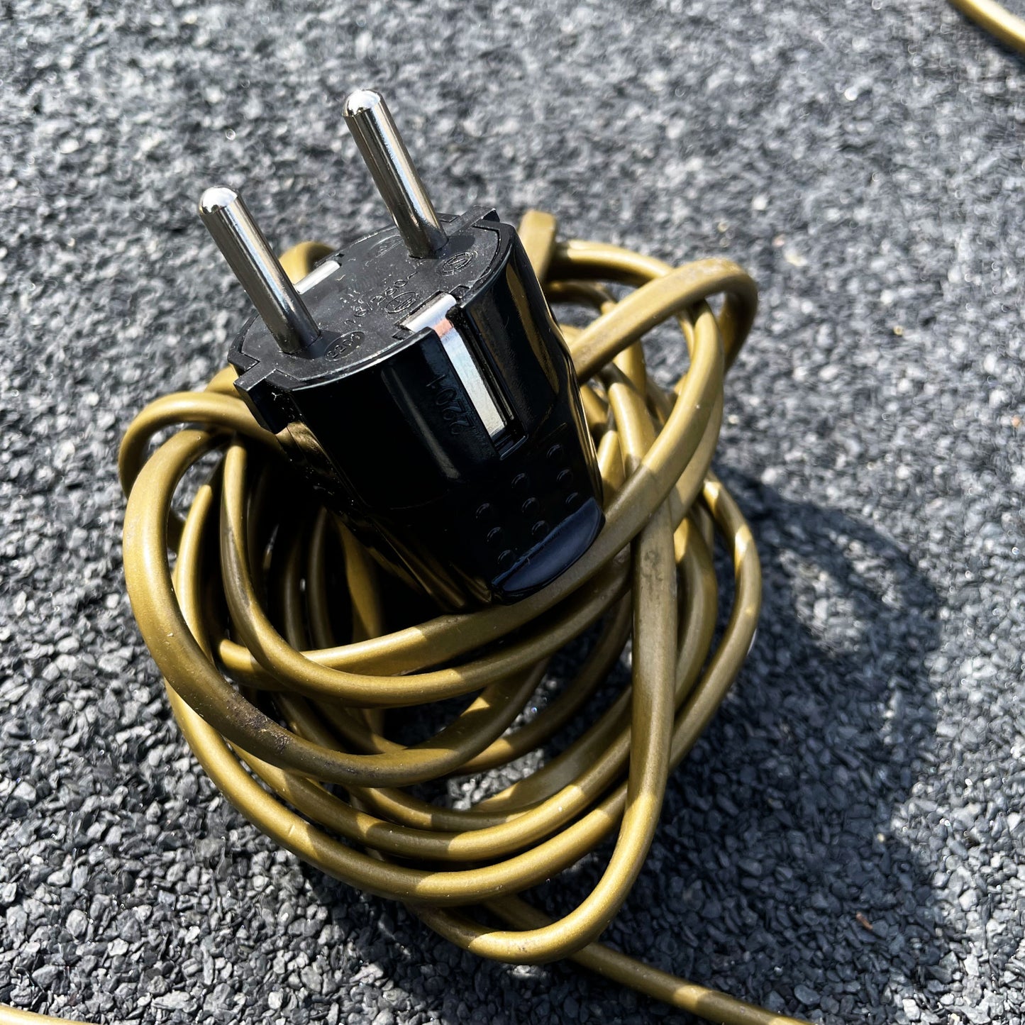 Vintage verstelbare messing vloerlamp met dimmer