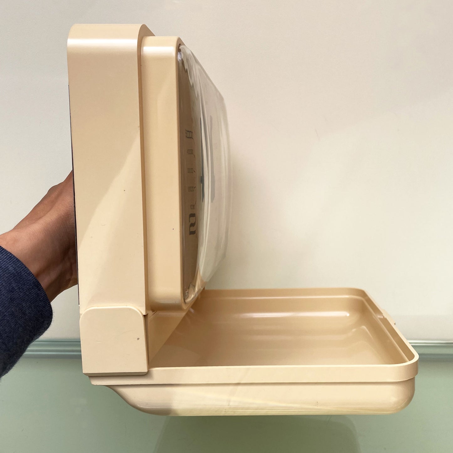 Vintage Soehnle Beige Duitse Keukenweegschaal voor Wandmontage