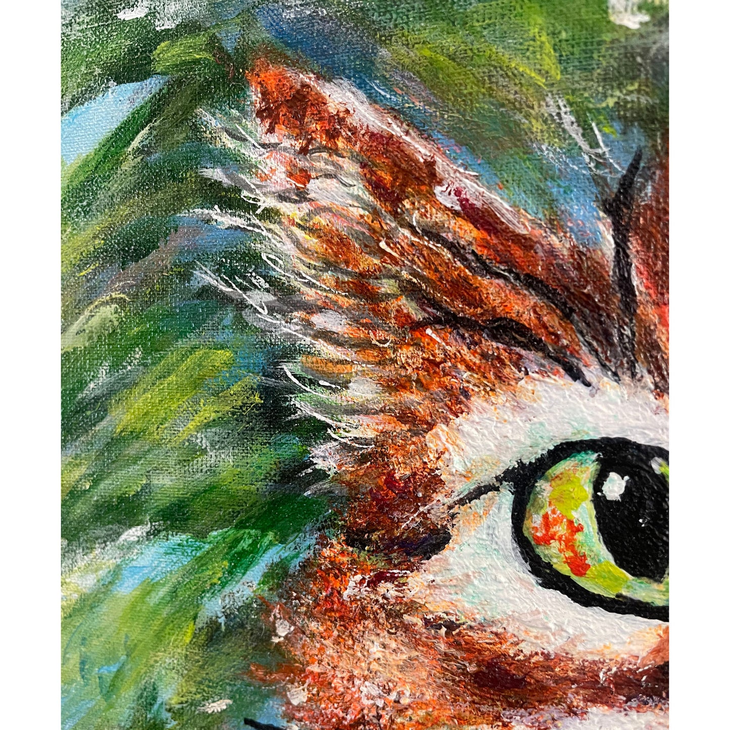 Oranje kat schilderij van de Nederlandse kunstenaar Irene van Genderen-van de Wilt
