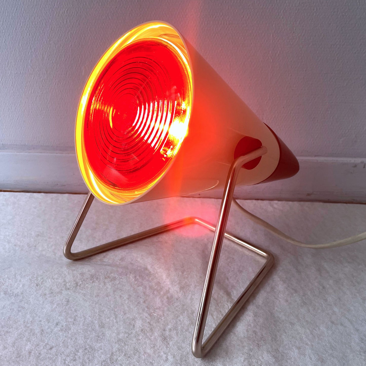 Vintage Jaren 60 Philips Infraphil HP 3603 Infraroodlamp met Doos en Handleiding