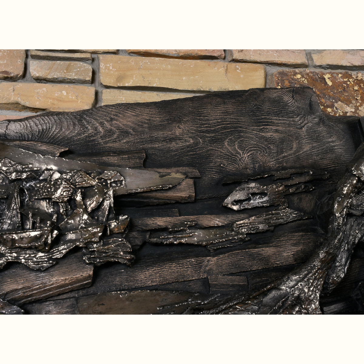 Vintage Finesse Originals Brutalistische Visser Wandsculptuur in Nautische Coastal Stijl