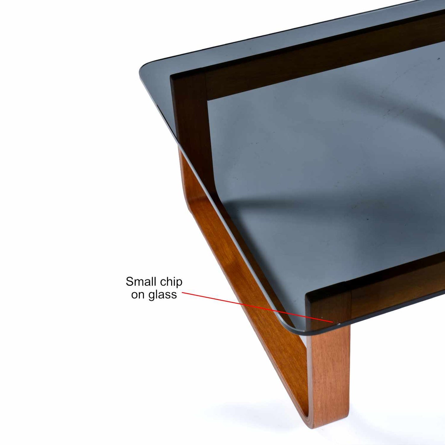 Vintage 1970s Minimalist Modern Frank Lowen for Tessa T4 Teak and Glass Square Side Table or Coffee Table