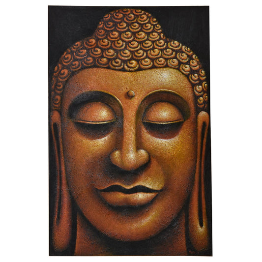 Large Textured Buddha Painting 2 Meters Tall