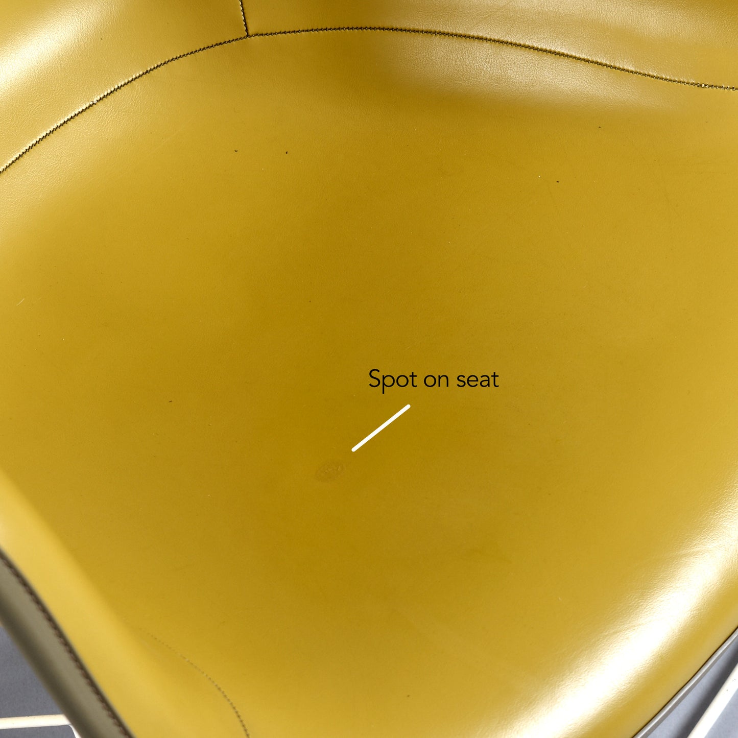 Pair of Eames for Herman Miller LAR Shell Chairs with Yellow Naugahyde Pads